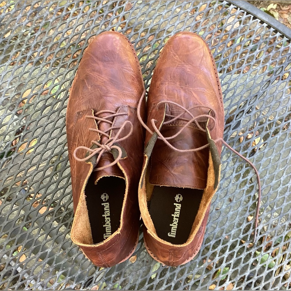 Timberland Chukka Boots Men’s 12 Mahogany Conditioned Leather Ankle Boots A152E